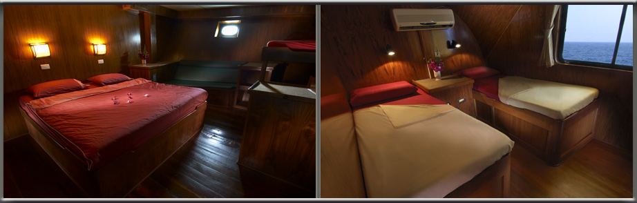 Interior shot, Master Suite cabin one cabin two