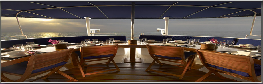 Sailboat Yacht Siren's Dining Area